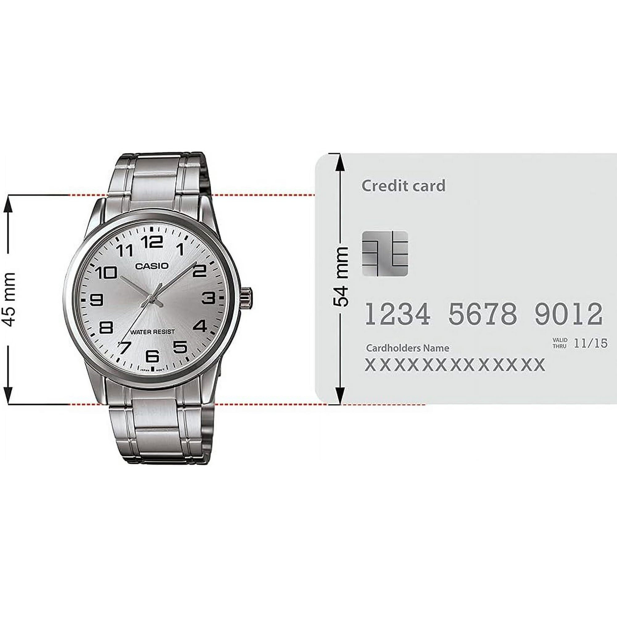 Casio Men's Analog Quartz Silver Stainless Steel Watch MTP-V001D-7B