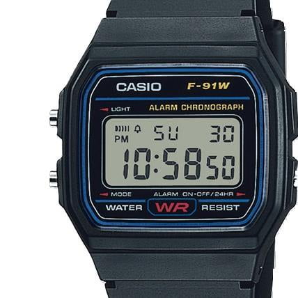 Casio Men's Classic Resin Strap Sport Wristwatch F91W-1