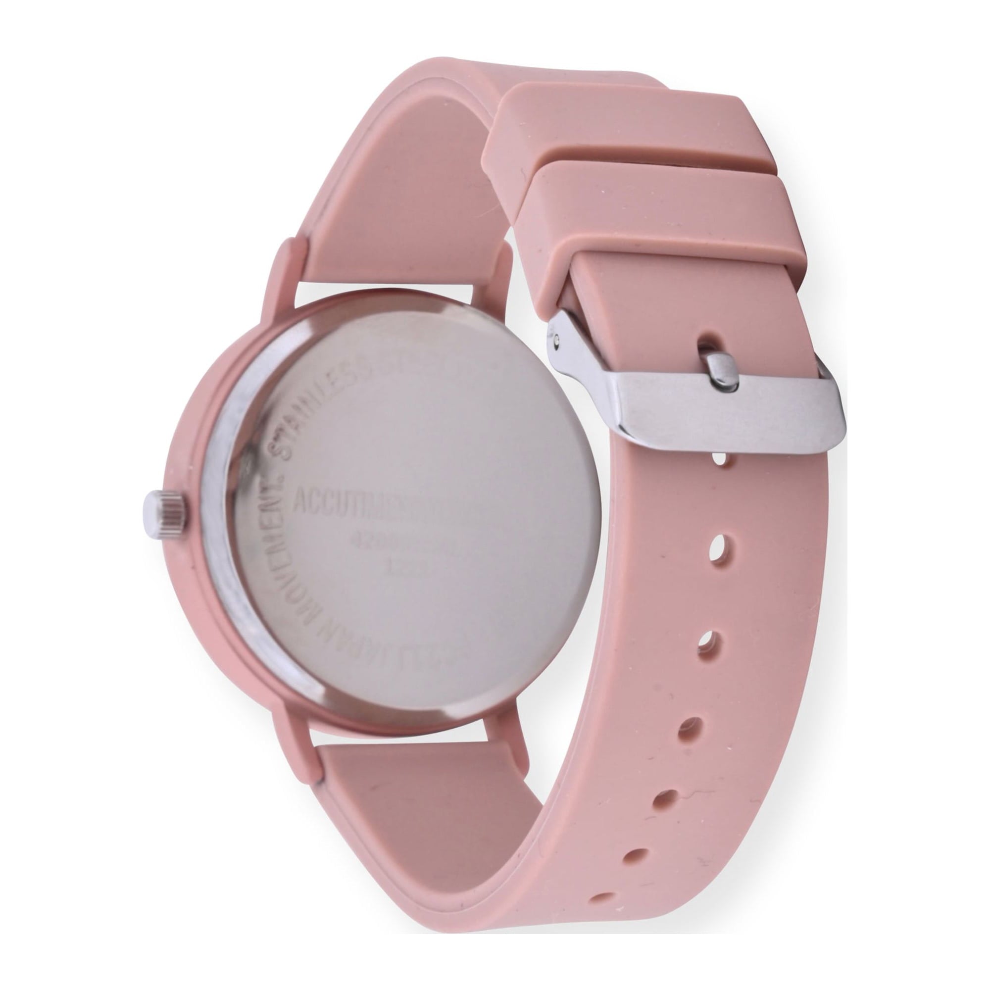 Time and Tru Adult Unisex Analog Watch in Pink and Silicone Band (42000WML)
