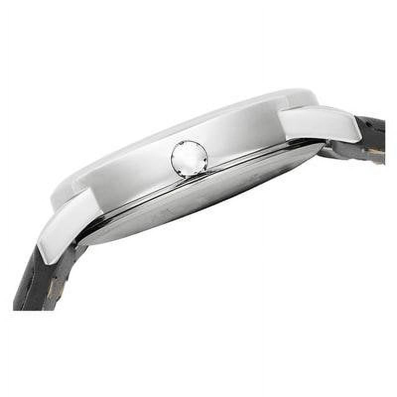 Timex Men's Easy Reader Date Black/Silver/White 35mm Casual Watch, Leather Strap