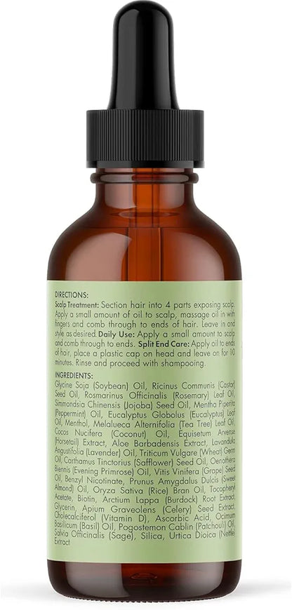 Mielle Organics Rosemary Mint Scalp & Hair Strengthening Oil for All Hair Types, 2 Ounce
