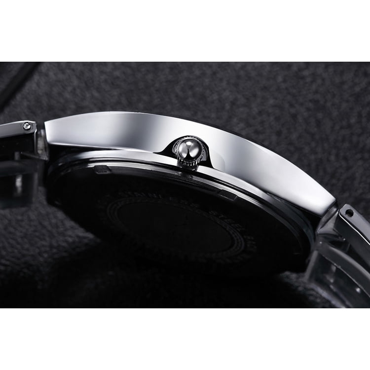 Mens Watches Silvery Steel Band Top Brand Waterproof Japan Quartz Watch Christmas Men Business Clock US Golf Balls Timepiece Watches