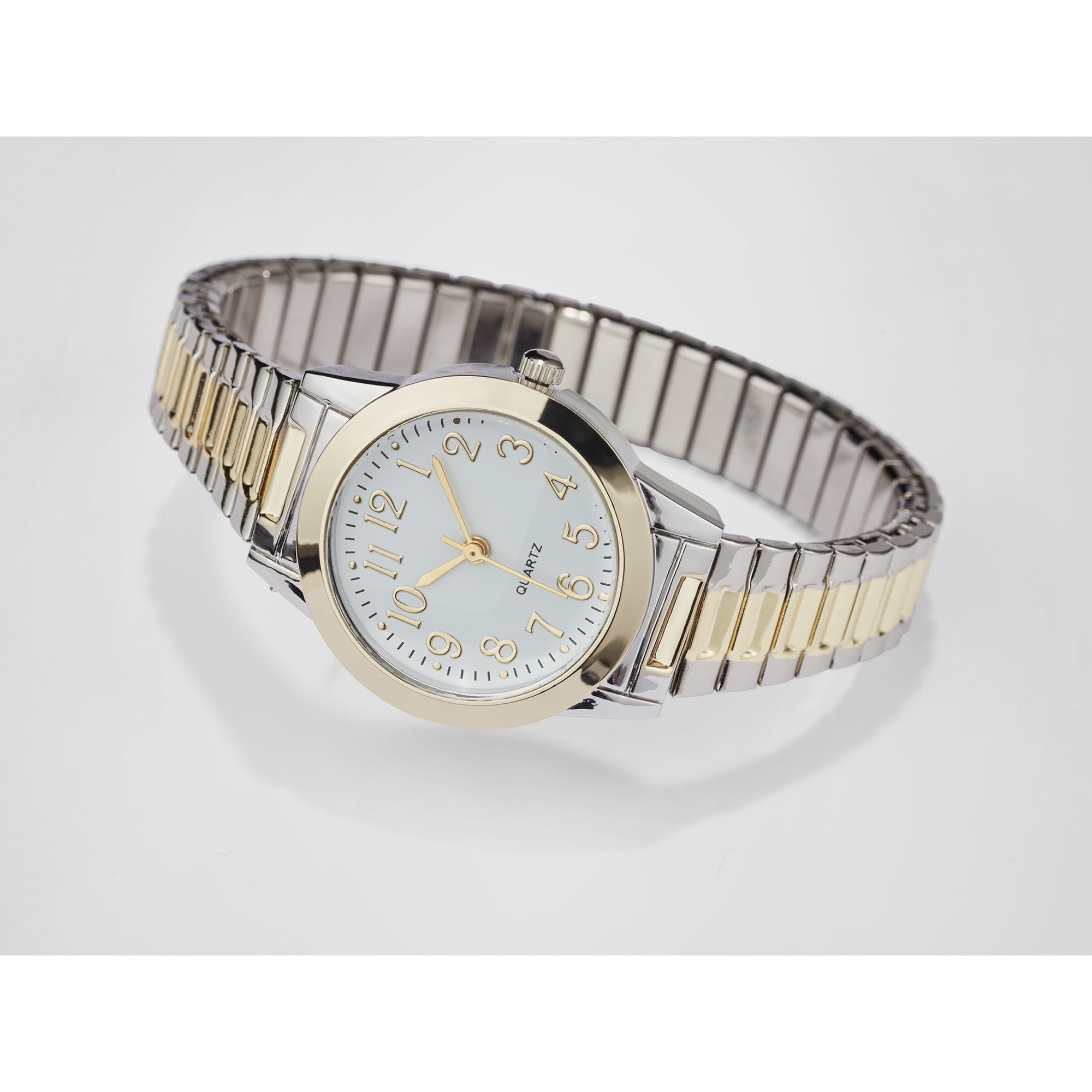 Time and Tru Female Analog Watch in Two-Tone with Expansion Band (4005LWM1)