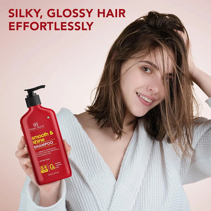 Botanic Hearth Smooth & Shine Shampoo – Hibiscus, Rosehip Oil, Hydrolyzed Silk Protein & Hyaluronic Acid – Paraben & Sulfate Free – 16 fl oz