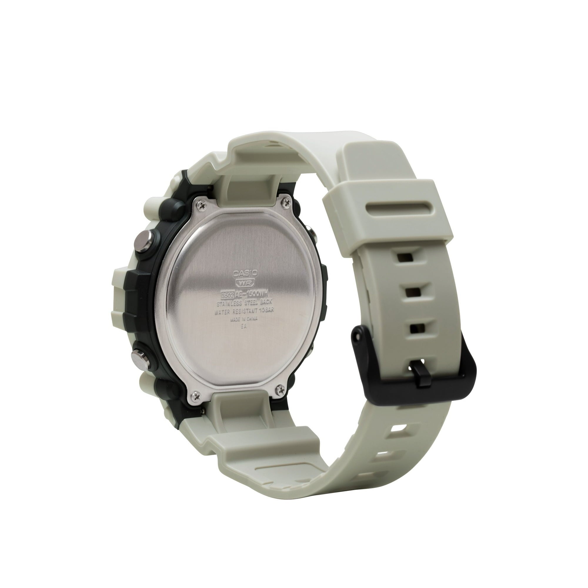 Casio Mens Large LCD Heavy Duty Wristwatch, White