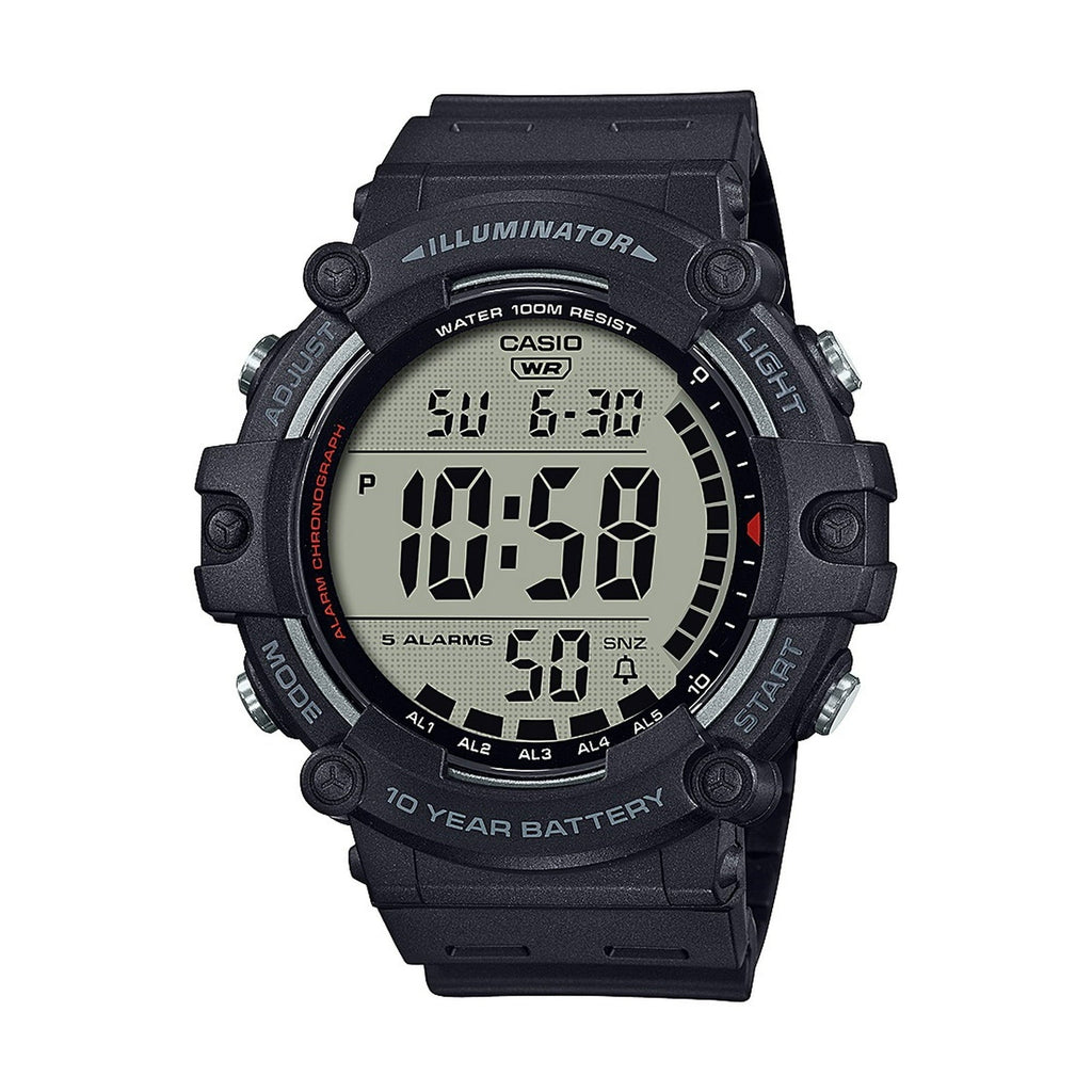 Casio Large LCD Digital Wristwatch Adult Mens Black