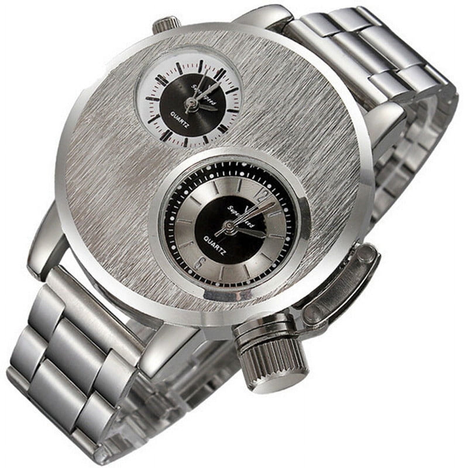Minute Watch New Mens Stainless Steel Date Sport Quartz Analog Wrist Watch