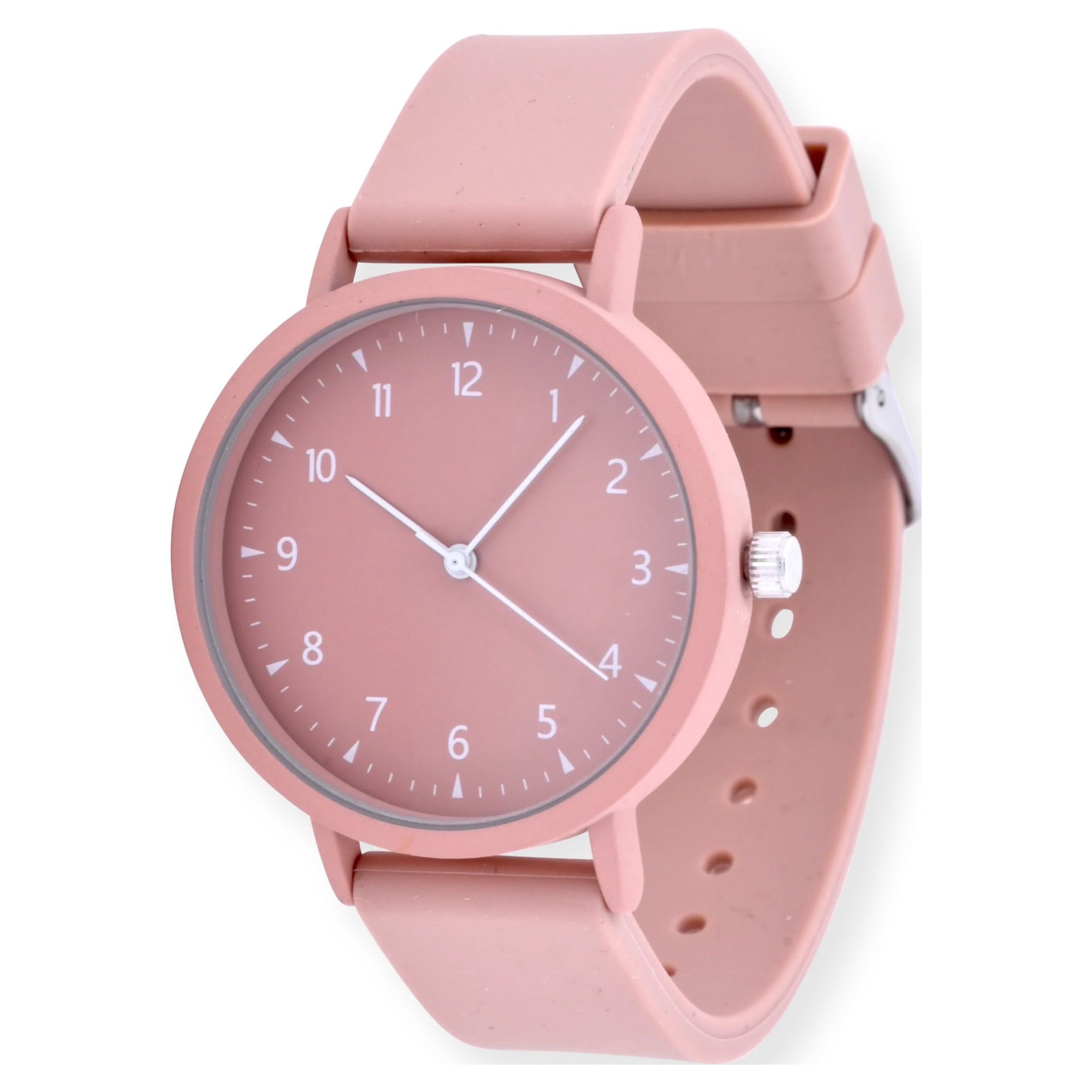 Time and Tru Adult Unisex Analog Watch in Pink and Silicone Band (42000WML)