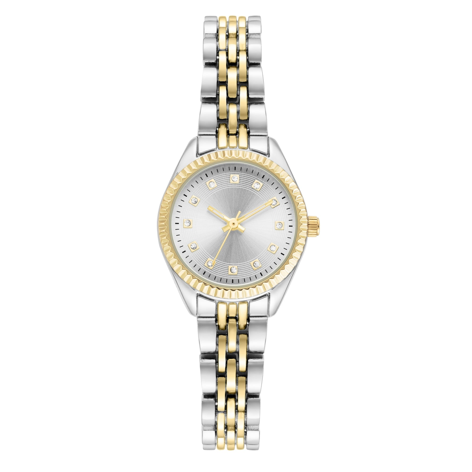 Time and Tru Reloj de Mujer con Pulsera de Metal Bicolor