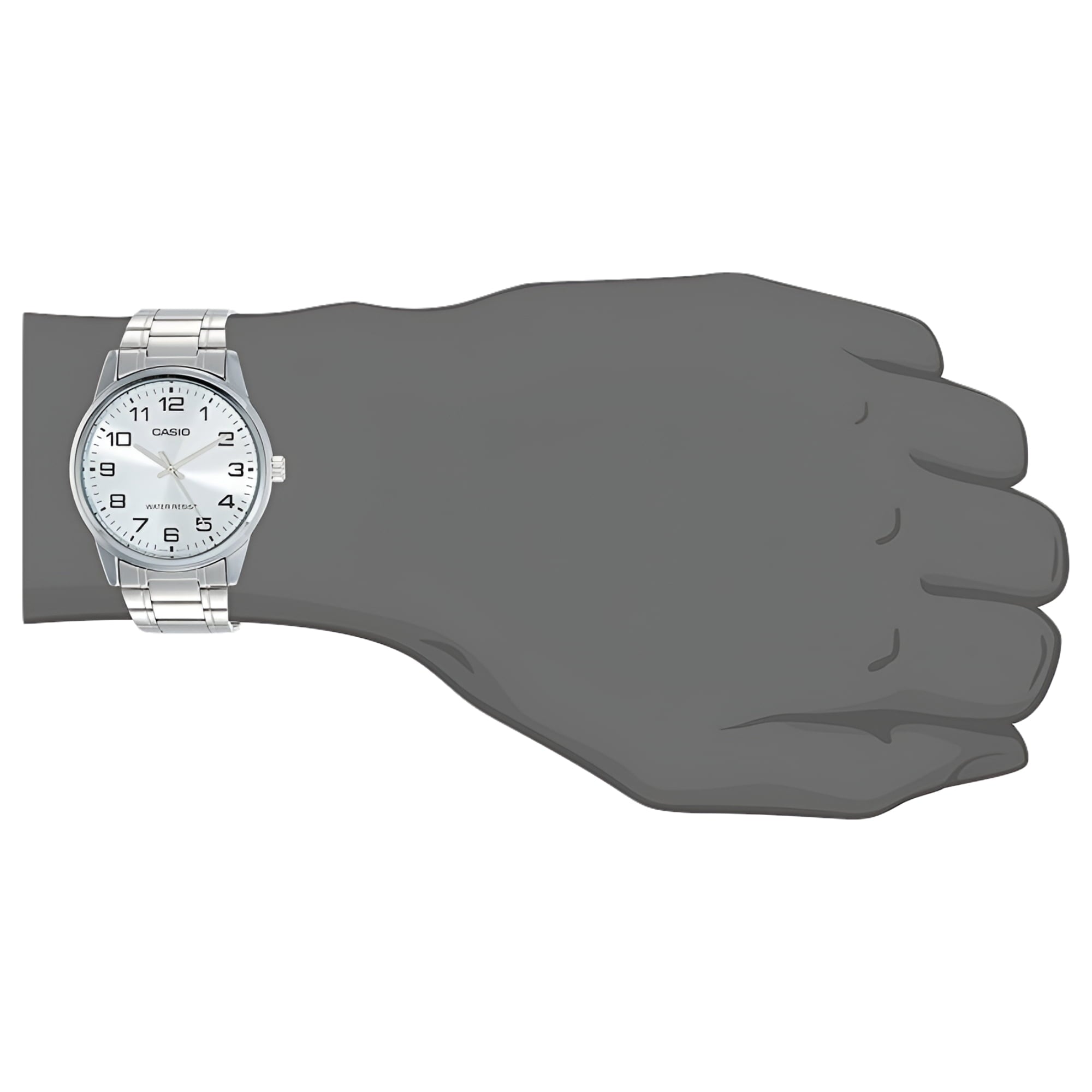 Casio Men's Analog Quartz Silver Stainless Steel Watch MTP-V001D-7B