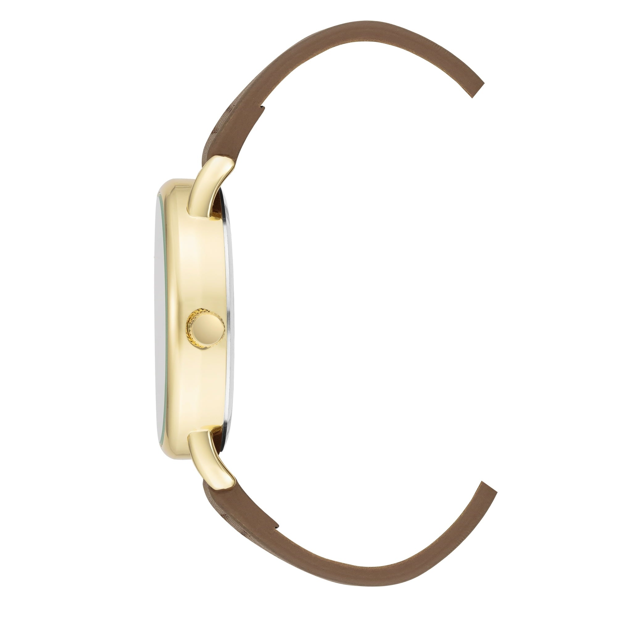 George Brown Strap Gold Tone Men's Analog Watch