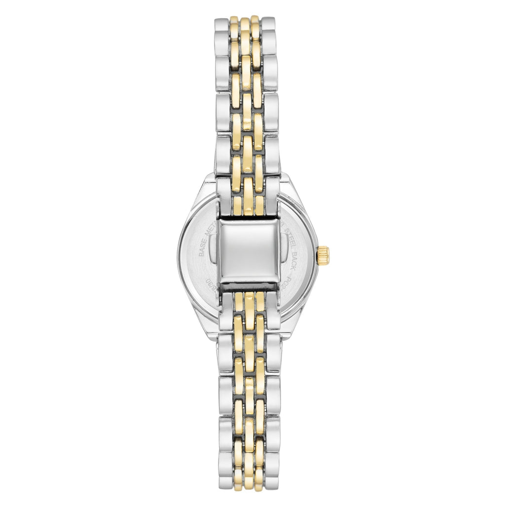 Time and Tru Reloj de Mujer con Pulsera de Metal Bicolor