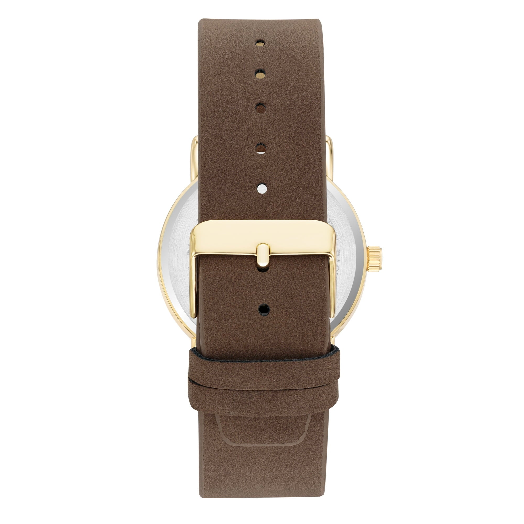 George Brown Strap Gold Tone Men's Analog Watch