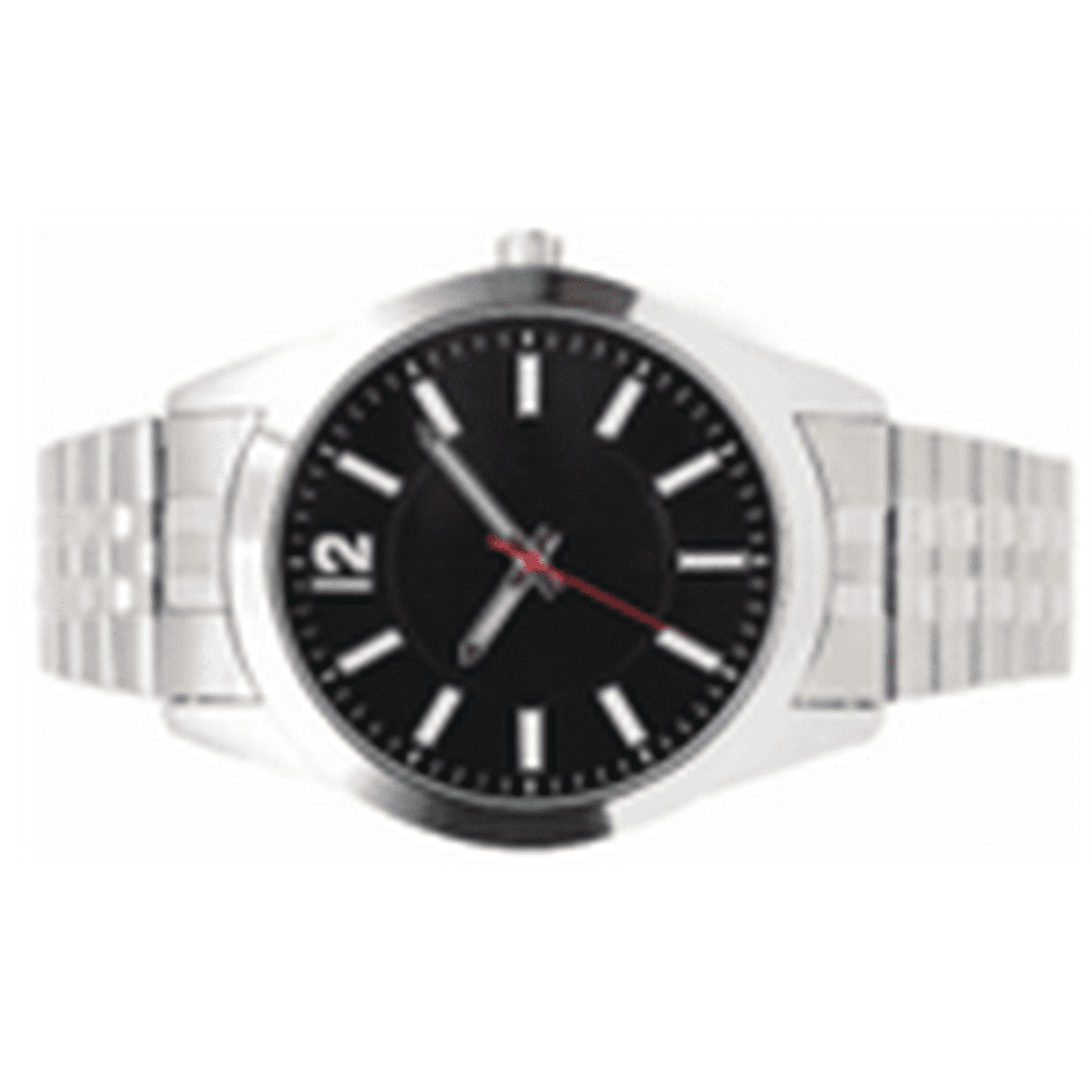 George Men's Silver Round Case Expansion Bacelet Wristwatch